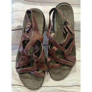 Merrell Agave Lavish Slingback Strappy Sandals Brown Leather women’s Size 7